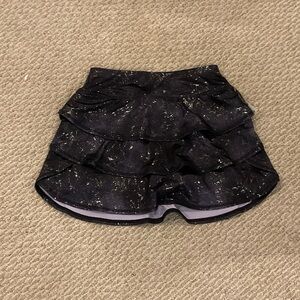 Ideology Blue and silver Ruffled Skort